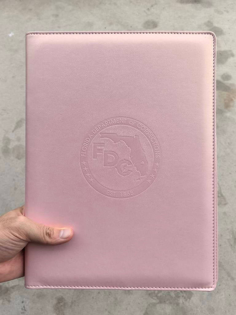 Pink Padfolio with FDC Logo